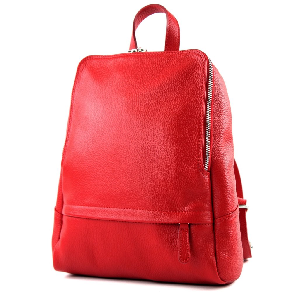- T138 - ital ladies leather backpack bag (Red)😻